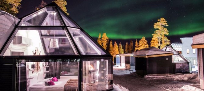 最近聖誕老人村的玻璃屋酒店Santa’s Arctic Circle